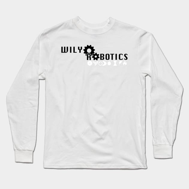 Wily Robotics with Weapons Long Sleeve T-Shirt by MetalMookies